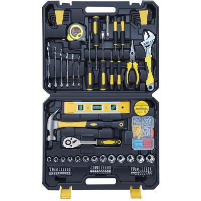 KEELAT 108件工具箱套装家居工具箱DIY和快速维修家居基本工具箱套装工具套装Spanar工具箱套装工具箱螺丝刀钳子扳手锤子